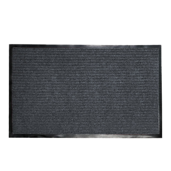 安赛瑞 双条纹PVC复合地垫  防滑门垫  60×90cm 灰色 13712