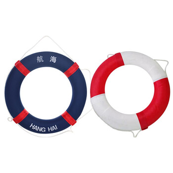 聚远 JUYUAN 救生圈 成人实心船用救生浮圈加厚实心塑料救生圈内河公海救生专用 2.5公斤 成人圈