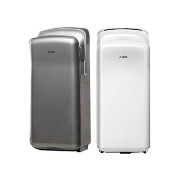 艾克（AIKE）AK2006H 公共卫生间全自动感应冷热烘手机商用酒店双面喷气式干手器 永磁无刷电机银色款
