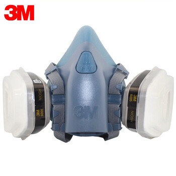 3M 7502+6005半面罩七件套 有机蒸气防毒套装 整体硅胶