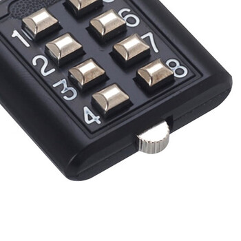 稳斯坦 W5057 八位按键固定密码锁 盲人更衣柜工具箱密码锁宿舍通用防盗挂锁 黑