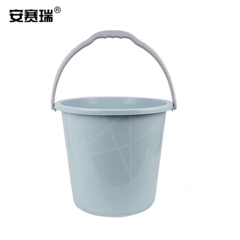 安赛瑞 塑料水桶 洗车桶 加厚手提水桶 13L 多功能清洁储水桶洗衣拖把桶 蓝色 710917
