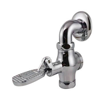 星期十 大阀体带弯头1寸 铜脚踩式冲洗阀 厕所冲洗阀 带弯头脚踏阀公共场所用延时冲洗阀定制