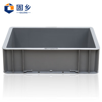 固乡（欧标）物流箱周转箱储物箱分类盒零件盒库房货架分类塑料筐仓库存储胶筐 【43-11#灰色400*300*120MM】