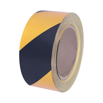 晶全照明 黑黄反光警示胶带5cm*28m  应急救援安全区警戒线反光条