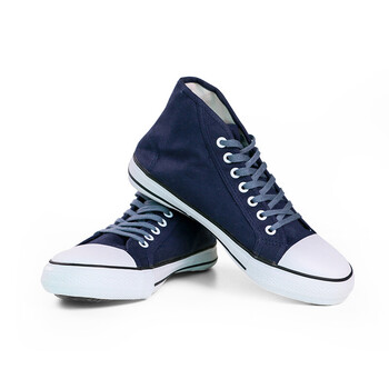 安全牌（AN QUAN PAI）10KV电工绝缘胶鞋劳保鞋安全鞋  Z010 透气高帮帆布鞋 蓝 46码