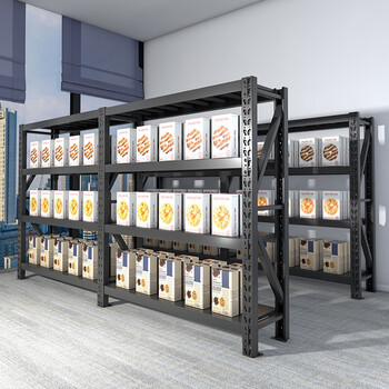 实邦（货架）黑色副架150*40*180=4层180kg 轻型货架 仓库货架