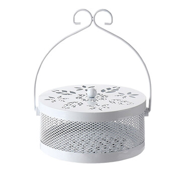 益美得 蚊香底座 圆孔古铜色手提镂空蚊香支架便携手提蚊香托盘 LD031