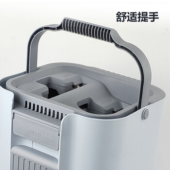 亿丽佳 免手洗平板拖把懒人木地板刮刮乐桶拖布清洁工具墩布干湿两用 5件/组