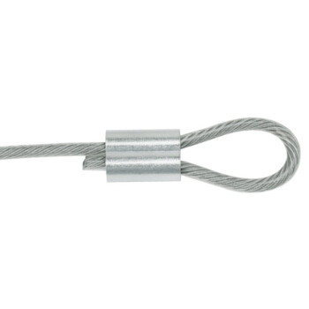 海斯迪克 HKCL-230 八字铝套 钢丝绳配件 夹头铝管 椭圆双孔铝扣卡扣锁扣 8字形铝夹头 M12（20个）