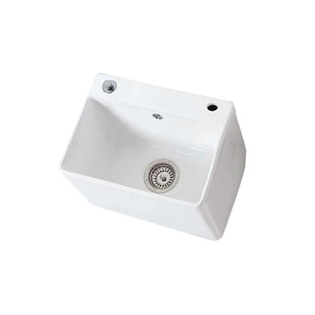 星期十阳台陶瓷洗拖把池拖布池落地式125+一键排水+坐式喷枪龙头 40cm*30cm*40cm定制