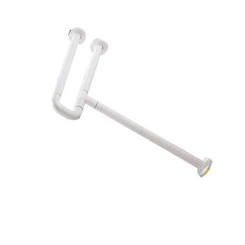 星期十  加固带腿75cm白色卫生间扶手防滑残疾人浴室无障碍坐便器马桶栏杆定制