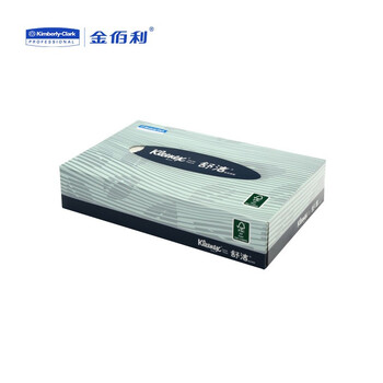 金佰利 舒洁/Kleenex 0228-30 原生木浆面纸 柔韧面巾纸双层80抽长方盒面纸 80张/盒 x 72盒