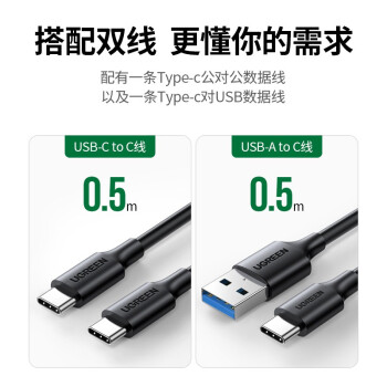 绿联  M.2 NVMe/SATA移动硬盘盒 Type-C3.2固态硬盘盒 适用笔记本电脑苹果16外接SSD机械硬盘外置盒子