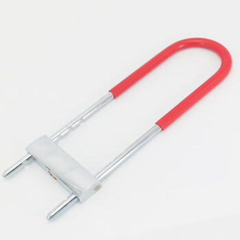 赫思迪格 JG-1342 玻璃门锁 U型锁 防盗锁具挂锁 摩托车电瓶车锁 906型号350mm