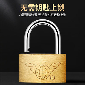 飞球（Fly.Globe）铜挂锁实心黄铜衣柜挂锁 FQ-B*40MM