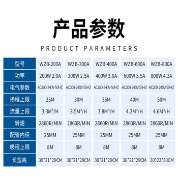 鸣固 自吸泵 智能全自动增压泵太阳能自来水管道加压抽井静音水泵 新款智能微控全自动300W