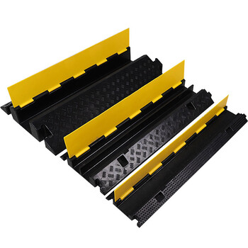 者也 减速带PVC电缆保护槽压线板室内外线槽橡胶盖线槽板 盖板大三线槽900*480*65mm