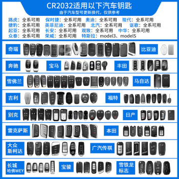 松下（Panasonic）CR2032进口纽扣电池3V装适用手表电脑主板汽车钥匙遥控器电子秤小米盒子CR2032 二粒