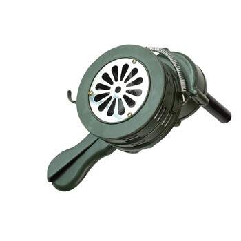 军星熠 LK-100 手摇报警器固定式高分贝防火防空警报器演习小号110db 绿色