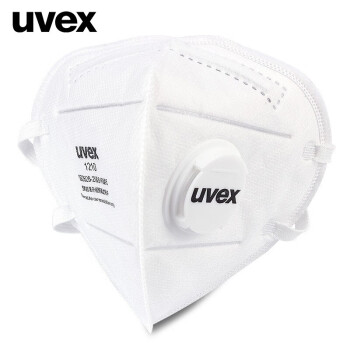 uvex优唯斯 1210 KN95防粉尘花粉雾霾pm2.5男女骑行通用透气带呼吸阀 头戴式口罩 定做 20个装