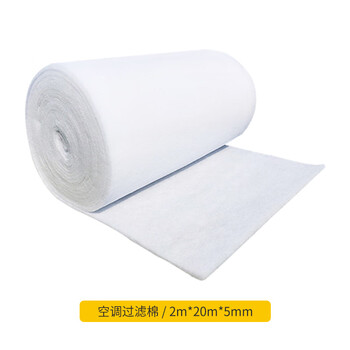 企桥 空调过滤棉 空调进风口风机棉无纺布高密度防尘过滤棉 2米*20米*5mm