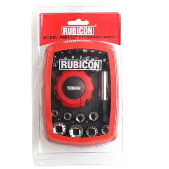 罗宾汉（RUBICON）套筒扳手 批头套装 RGH-327 狭窄空间 梅花 一字 十字 星型内六角 棘轮螺丝刀 27件套
