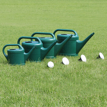 兰诗（LAUTEE）GWB800 加厚塑料大容量洒水壶浇花壶墨绿色花洒 8L