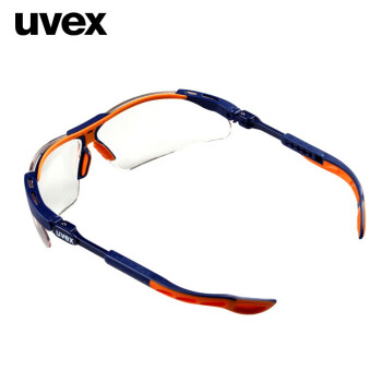 uvex优唯斯 9160265护目镜高贴合度休闲款镜腿可调柔软贴面i-vo安全眼镜蓝橙 定做 1副