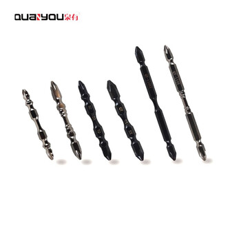 泉有（quanyou）高扭力起子头双头十字电动螺丝刀批头 手电钻风批头起子头QY-65SX （10支装）