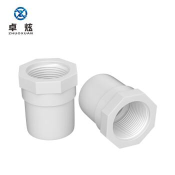 卓炫（ZHUOXUAN)   PVC管件內螺直接 内丝直接 塑料给水直接 Φ32*25（50个装）