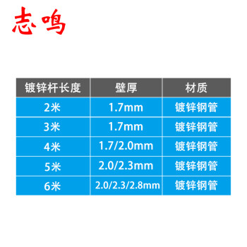 志鸣 监控立杆小区公园物业学校道路镀锌钢管监控杆摄像头支架 镀锌钢管3米（壁厚1.7mm）