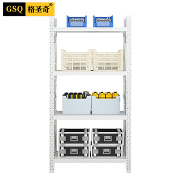 格圣奇货架仓库多层展示架多功能收纳架白色层架C1401轻型主架1米