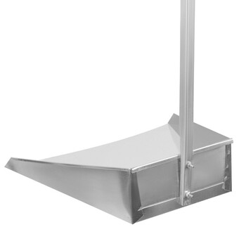 领象 加厚不锈钢垃圾铲铁皮簸箕单个箕畚箕铲子撮子铁畚斗垃圾斗特厚垃圾铲子 方管中号