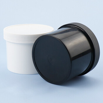 赫思迪格 JG-428 塑料瓶加厚广口储存罐 大口直立桶 存储密封桶密封罐 250ML白色