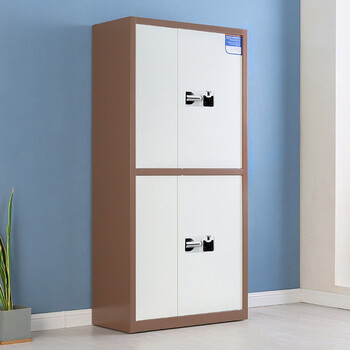 欧思泰保险柜文件柜加厚保密柜电子密码柜档案柜资料柜大型密码锁   通双节咖白套国保指纹锁