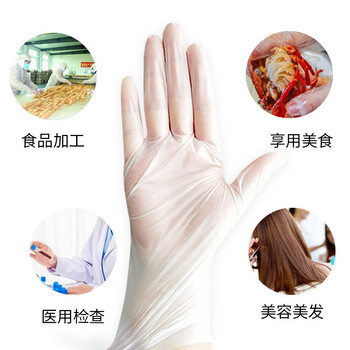 乌斯京 一次性手套TPE食品级200只餐饮厨房美容塑料薄膜手套 大码L