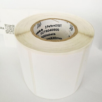 ZEBRA 斑马通用耐久型亮白聚酯标签2100T 80X 60mm 700张/卷 