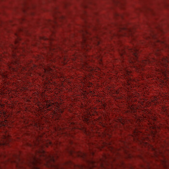 金诗洛 KSL183 PVC双条纹地垫 防尘吸水防滑耐磨地毯酒店商场走廊过道 深红1.2*15M