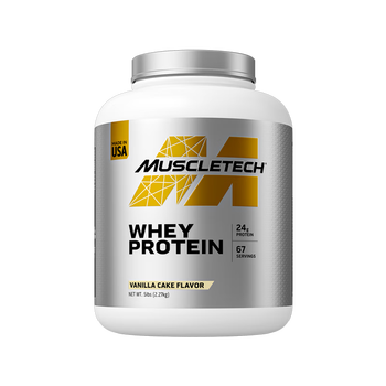 肌肉科技(MUSCLETECH)白金乳清蛋白粉高蛋白补充蛋白质分离乳清为主增肌塑型运动健身 5磅/2.27kg香草蛋糕味