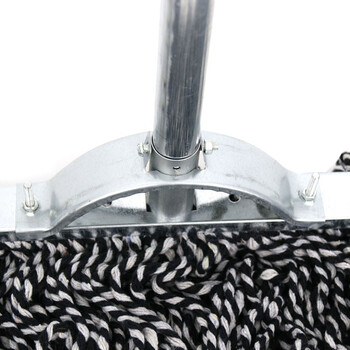 冰禹 尘推平板拖把排拖 黑白60cm加强款钢杆 办公室家政工厂车间商场保洁吸水去污可拆卸(1个装)BYlj-19 