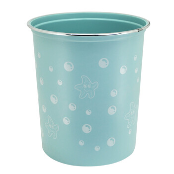 兰诗 FW-1105   加厚印花垃圾桶厕所卫生间简约办公室塑料纸篓垃圾篓   DY-091 颜色随机