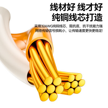 山泽（SAMZHE）六类网线 扁线 CAT6类千兆扁平家用电脑路由器非屏蔽网络连接线 成品跳线 蓝色5米 SZ-605BE