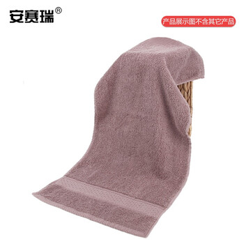 安赛瑞  毛巾 柔软吸水毛巾 74x33cm 加厚清洁毛巾 洗脸巾面巾擦手巾 咖啡 710877