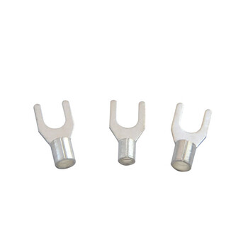 天旭叉形冷压接线端子裸端子铜线耳铜鼻子线插紫铜焊口UT2.5-4 1000只/包 1包