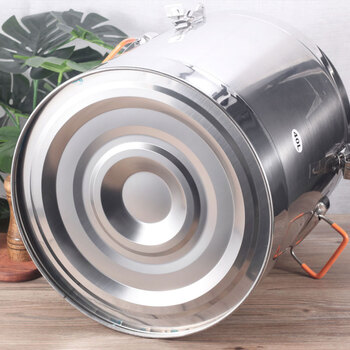 盛富永 不锈钢保温桶 超长商用饭桶 大容量汤桶豆浆奶茶桶 摆摊冰粉桶 304不锈钢 20L 单龙头