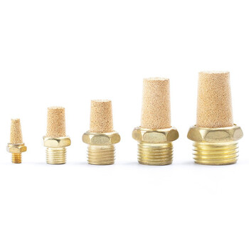 冰禹 BYA-80 长头气动消声器 电磁阀铜消声器 全铜长头消声器M5 20个