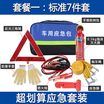 飞尔（FLYER）应急包急救包灭火套装 车用应急包户外救援包随车工具包 标准7件套装
