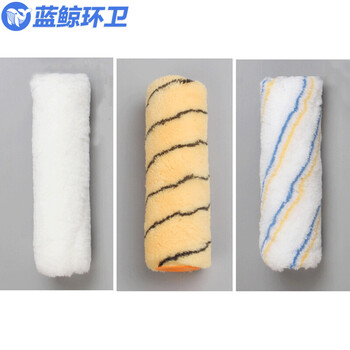 蓝鲸环卫 小4寸混纺滚芯 油漆刷羊毛滚筒装修涂料刷墙工具滚筒刷十个装 LJHW-9104
