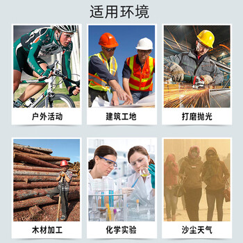 3MSF202AF护目镜防风防尘防雾骑行防护眼镜工业防切割飞溅专用